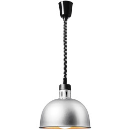 Infraraudonųjų spindulių šildymo lempa indams IR pakabinama sidabro sk. 28,5cm 250W