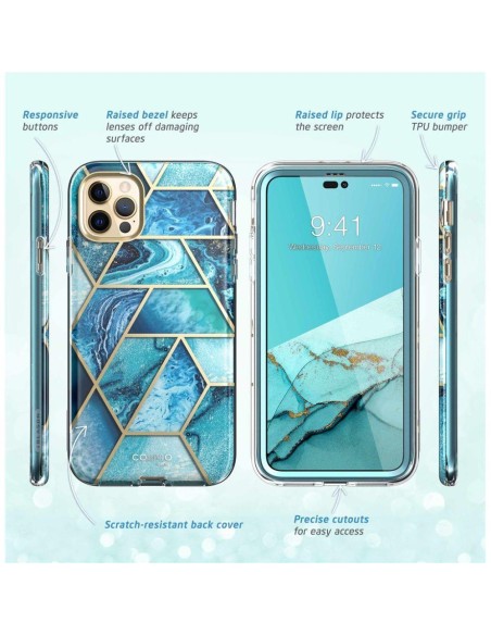 Supcase Cosmo dėklas, skirtas iPhone 14 Pro Max - mėlynas