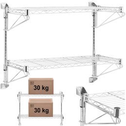 Dvigubos vielos sieninė lentyna iki 60 kg 90 x 35 x 60 cm