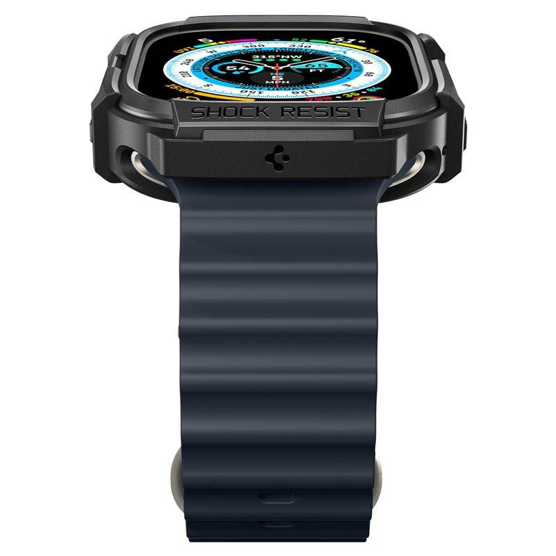 Spigen Rugged Armor dėklas Apple Watch Ultra (49 mm) - matinė juoda