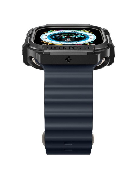 Spigen Rugged Armor dėklas Apple Watch Ultra (49 mm) - matinė juoda Spigen Rugged Armor dėklas Apple Watch Ultra (49 mm) - matinė juoda