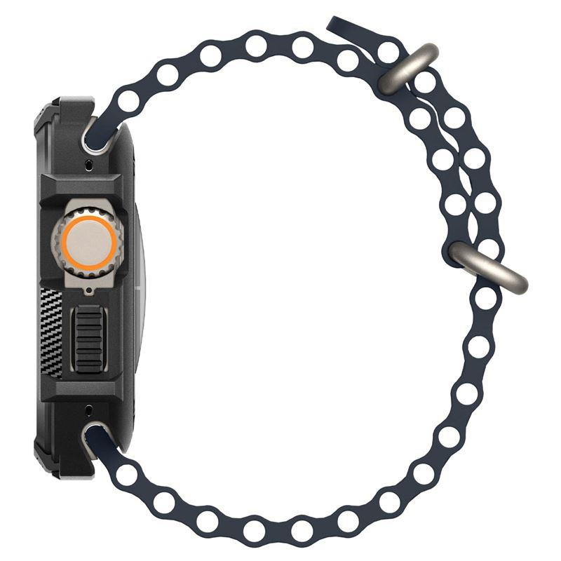 Spigen Rugged Armor dėklas Apple Watch Ultra (49 mm) - matinė juoda