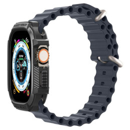 Spigen Rugged Armor dėklas Apple Watch Ultra (49 mm) - matinė juoda
