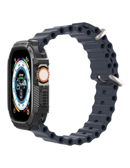 Spigen Rugged Armor dėklas Apple Watch Ultra (49 mm) - matinė juoda Spigen Rugged Armor dėklas Apple Watch Ultra (49 mm) - matinė juoda