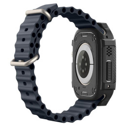 Spigen Rugged Armor dėklas Apple Watch Ultra (49 mm) - matinė juoda