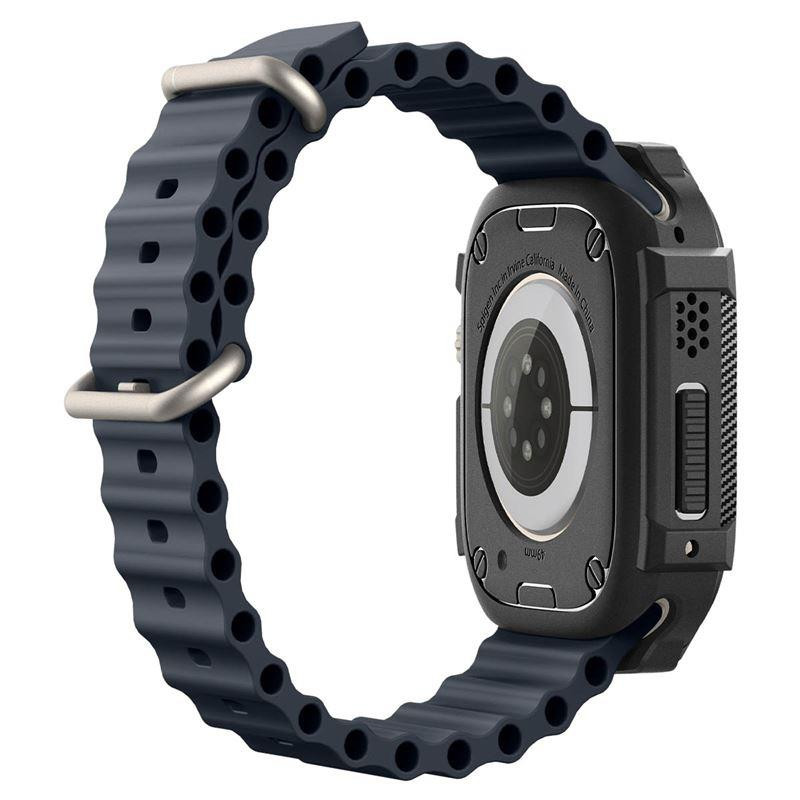 Spigen Rugged Armor dėklas Apple Watch Ultra (49 mm) - matinė juoda