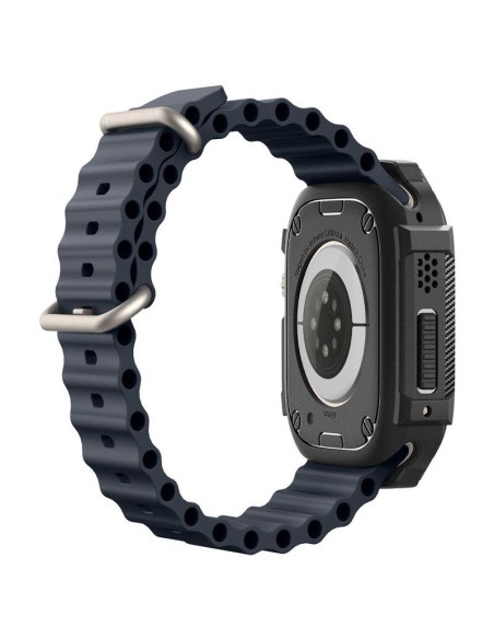 Spigen Rugged Armor dėklas Apple Watch Ultra (49 mm) - matinė juoda Spigen Rugged Armor dėklas Apple Watch Ultra (49 mm) - matinė juoda