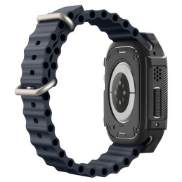 Spigen Rugged Armor dėklas Apple Watch Ultra (49 mm) - matinė juoda