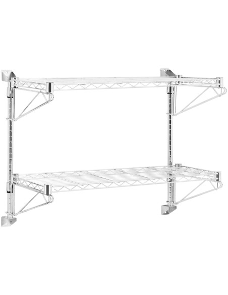 Dvigubos vielos sieninė lentyna iki 60 kg 90 x 35 x 60 cm Dvigubos vielos sieninė lentyna iki 60 kg 90 x 35 x 60 cm
