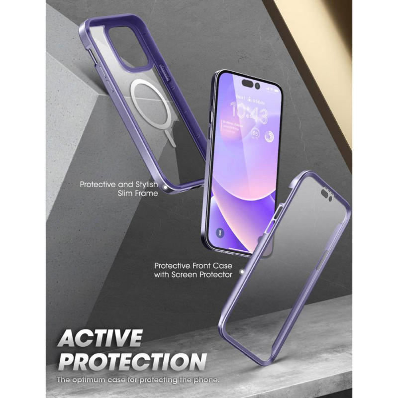 Supcase UB Edge Mag MagSafe dėklas, skirtas iPhone 14 Pro Max - violetinė