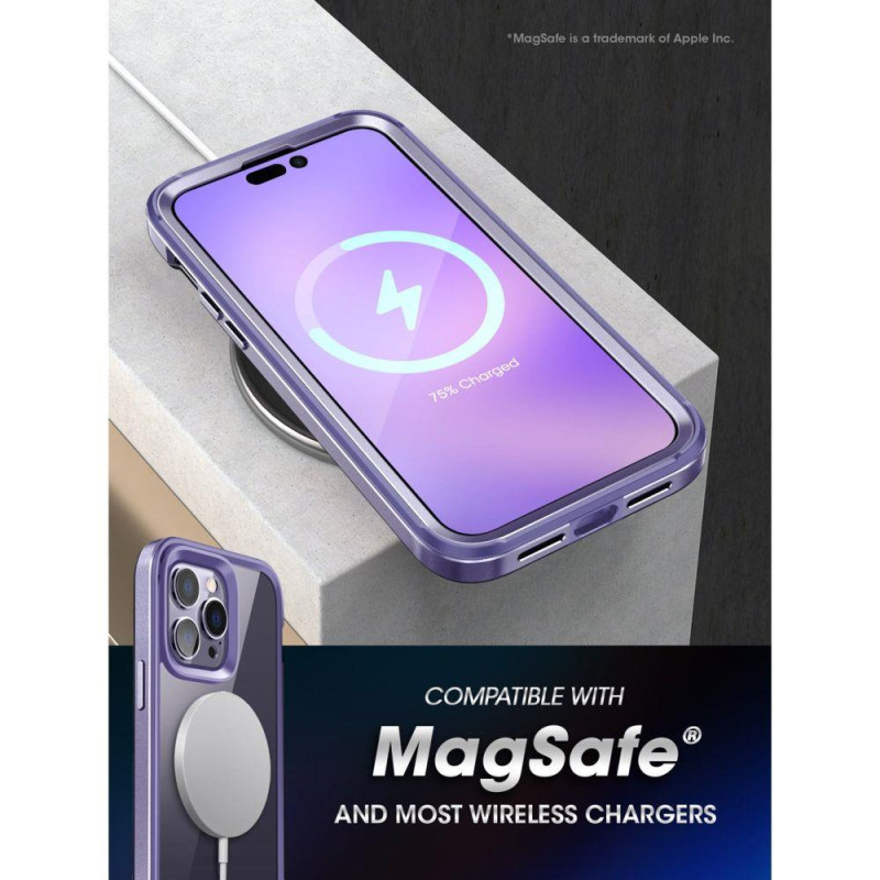 Supcase UB Edge Mag MagSafe dėklas, skirtas iPhone 14 Pro Max - violetinė