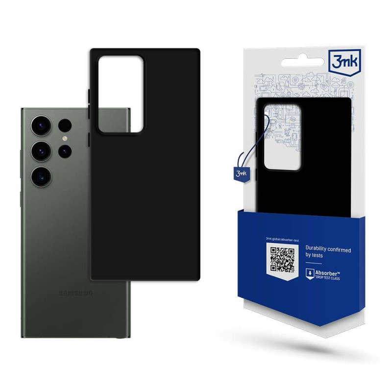 3mk matinis dėklas, skirtas Samsung Galaxy S23 Ultra – juodas