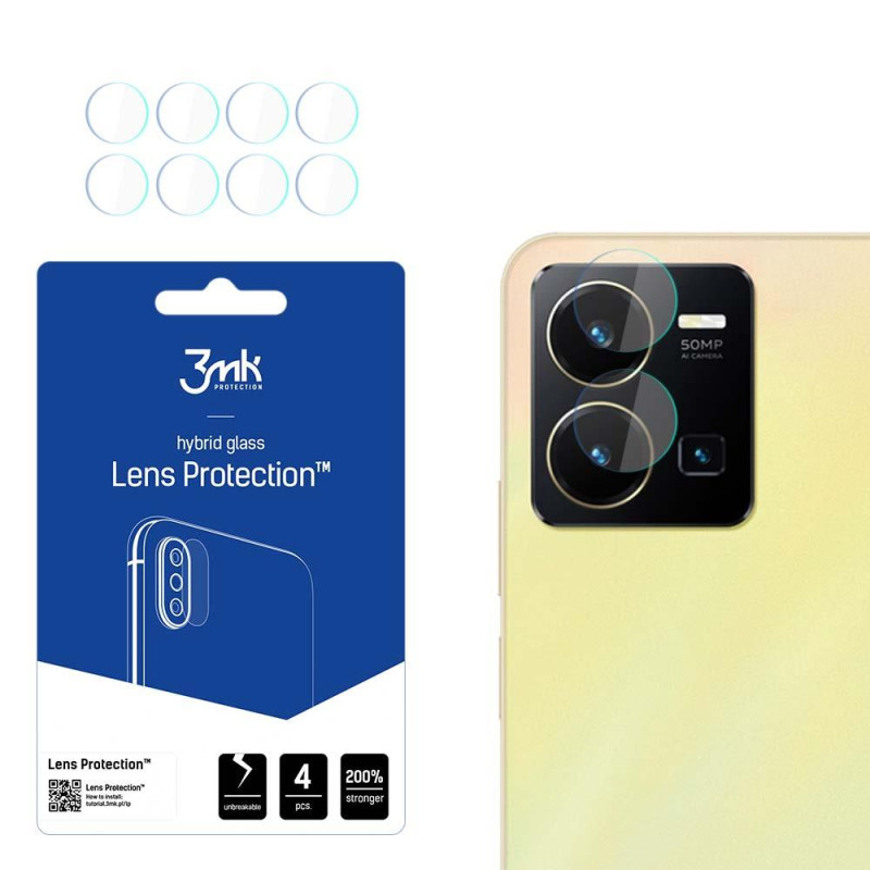 3mk Lens Protection™ hibridinis fotoaparato stiklas, skirtas Vivo Y35 4G