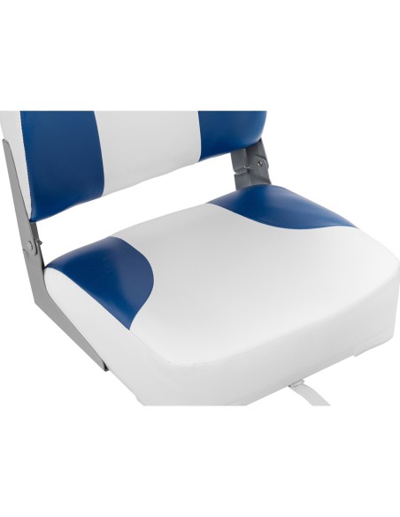 Sulankstomas fotelis motorlaivui 38 x 42 x 51 cm balta ir mėlyna Sulankstomas fotelis motorlaivui 38 x 42 x 51 cm balta ir mėlyna