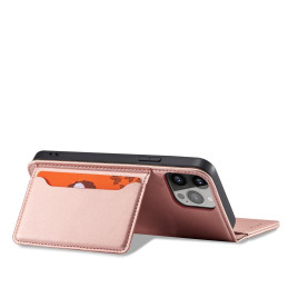 Magnetinės kortelės dėklas, skirtas Samsung Galaxy S23+ dangtelis su atvartu, rožinės spalvos piniginės stovu