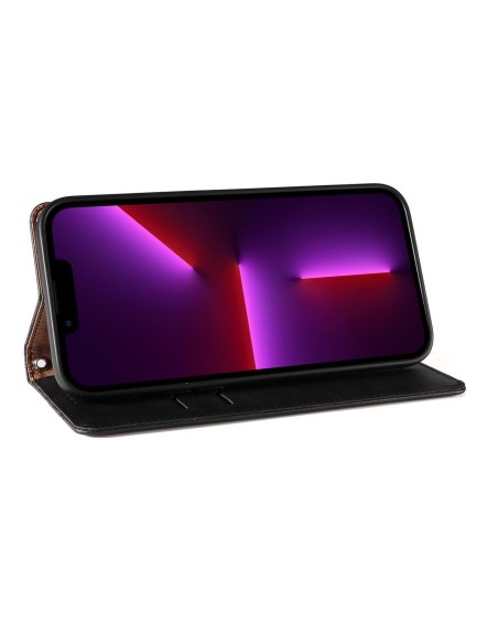 Magnetinio dirželio dėklas, skirtas Samsung Galaxy S23 atverčiamas dangtelis piniginės mini dirželio stovas juodas