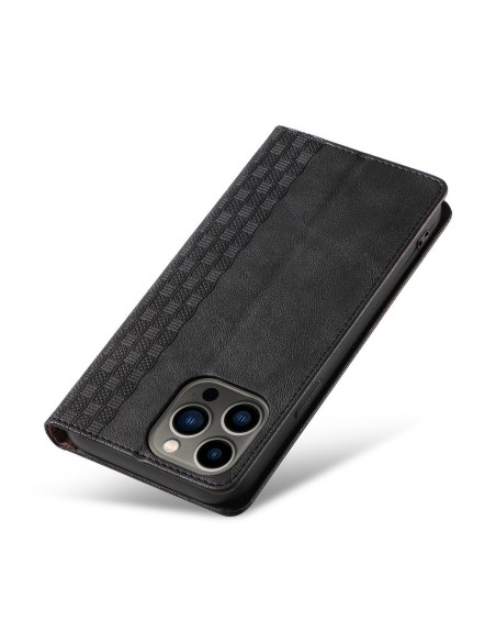 Magnetinio dirželio dėklas, skirtas Samsung Galaxy S23+ atverčiamas dangtelis piniginės mini dirželio stovas juodas