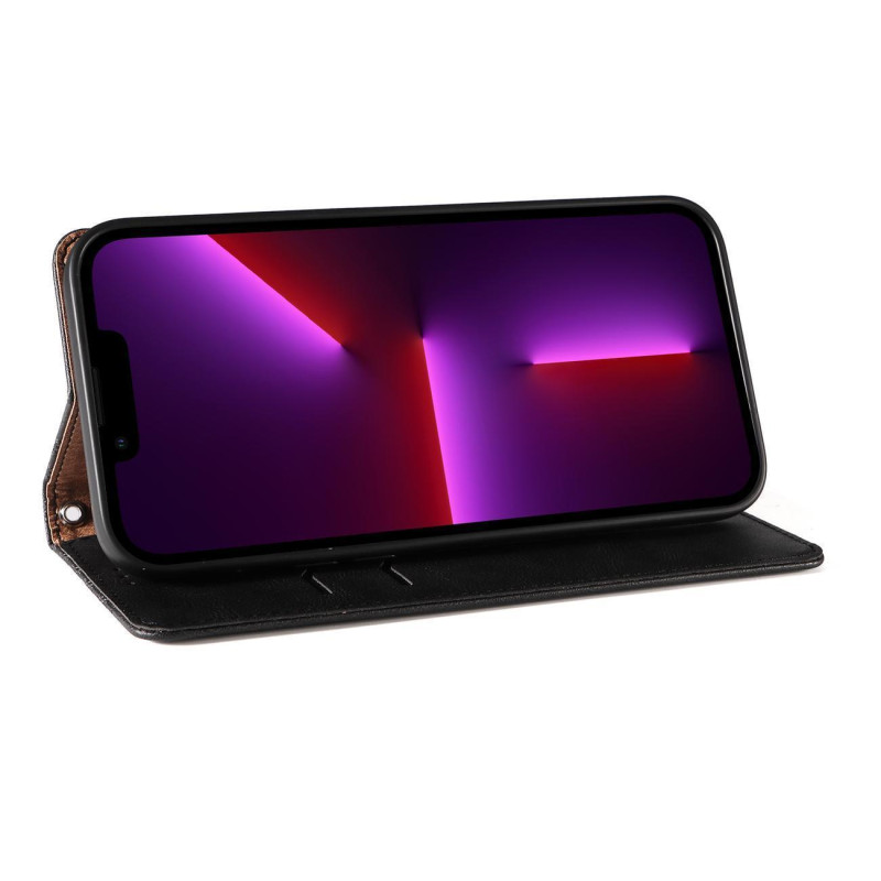 Magnetinio dirželio dėklas, skirtas Samsung Galaxy S23+ atverčiamas dangtelis piniginės mini dirželio stovas juodas