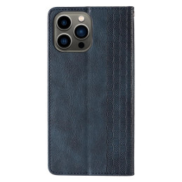Magnetinio dirželio dėklas, skirtas Samsung Galaxy S23+ atverčiamas dangtelis piniginės mini dirželio stovas mėlynas