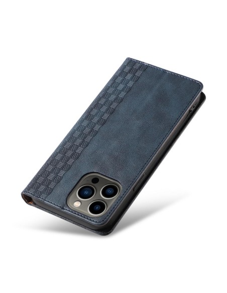 Magnetinio dirželio dėklas, skirtas Samsung Galaxy S23+ atverčiamas dangtelis piniginės mini dirželio stovas mėlynas