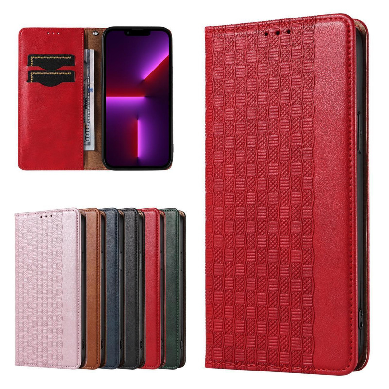 Magnetinio dirželio dėklas, skirtas Samsung Galaxy S23+ atverčiamas dangtelis piniginės mini dirželio stovas raudonas