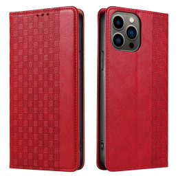 Magnetinio dirželio dėklas, skirtas Samsung Galaxy S23+ atverčiamas dangtelis piniginės mini dirželio stovas raudonas