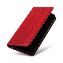 Magnetinio dirželio dėklas, skirtas Samsung Galaxy S23+ atverčiamas dangtelis piniginės mini dirželio stovas raudonas