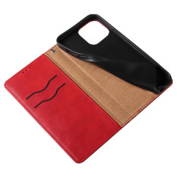 Magnetinio dirželio dėklas, skirtas Samsung Galaxy S23+ atverčiamas dangtelis piniginės mini dirželio stovas raudonas