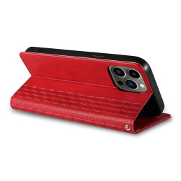 Magnetinio dirželio dėklas, skirtas Samsung Galaxy S23+ atverčiamas dangtelis piniginės mini dirželio stovas raudonas