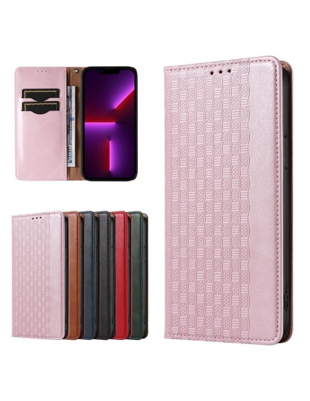 Magnetinio dirželio dėklas, skirtas Samsung Galaxy S23+ atverčiamas dangtelis piniginės mini dirželio stovas rožinis