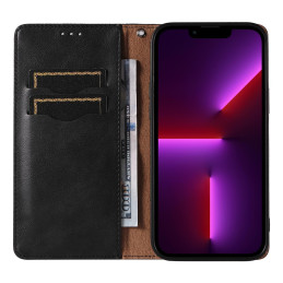 Magnetinio dirželio dėklas, skirtas Samsung Galaxy S23 Ultra atverčiamas dangtelis piniginės mini dirželio stovas juodas