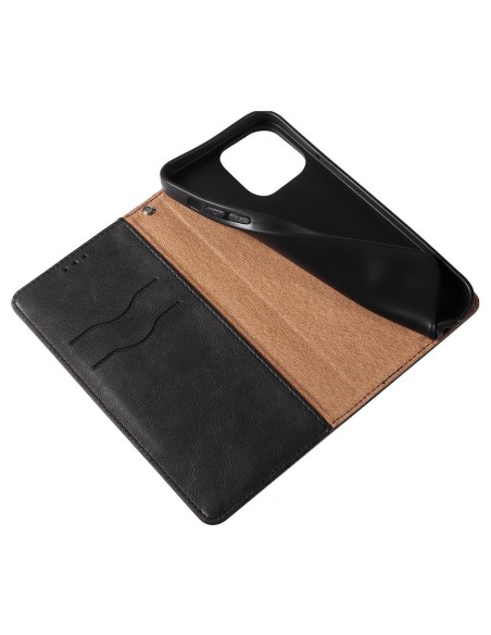 Magnetinio dirželio dėklas, skirtas Samsung Galaxy S23 Ultra atverčiamas dangtelis piniginės mini dirželio stovas juodas