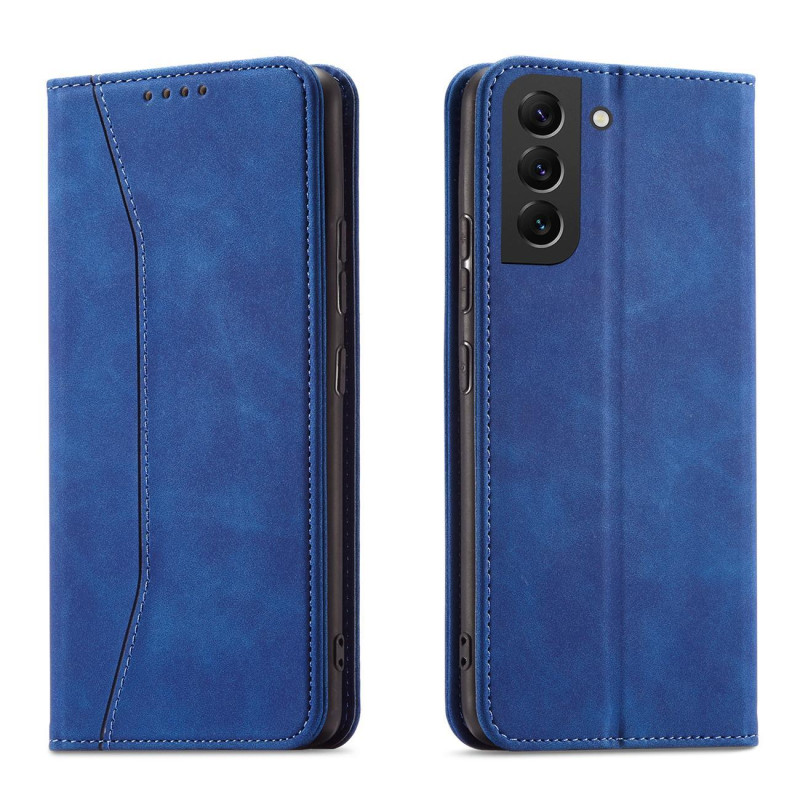 Magnetinis Fancy Dėklas, skirtas Samsung Galaxy S23 dangtelis su atvartu, mėlynas piniginės stovas Magnetinis Fancy Dėklas, skirtas Samsung Galaxy S23 dangtelis su atvartu, mėlynas piniginės stovas