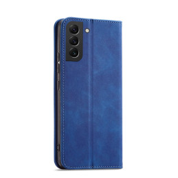 Magnetinis Fancy Dėklas, skirtas Samsung Galaxy S23 dangtelis su atvartu, mėlynas piniginės stovas