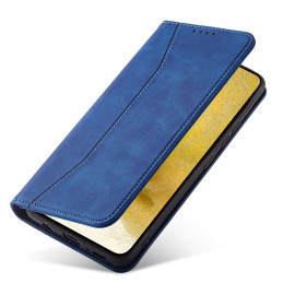 Magnetinis Fancy Dėklas, skirtas Samsung Galaxy S23 dangtelis su atvartu, mėlynas piniginės stovas