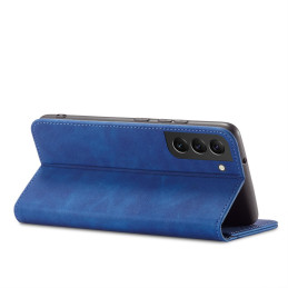 Magnetinis Fancy Dėklas, skirtas Samsung Galaxy S23 dangtelis su atvartu, mėlynas piniginės stovas