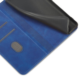 Magnetinis Fancy Dėklas, skirtas Samsung Galaxy S23 dangtelis su atvartu, mėlynas piniginės stovas