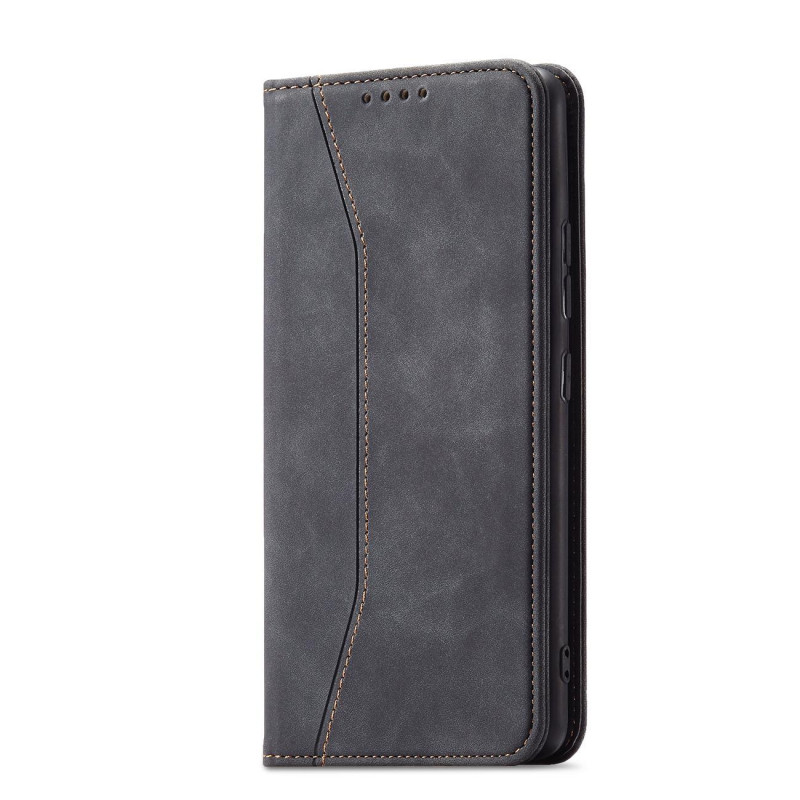 Magnetinis Fancy Dėklas, skirtas Samsung Galaxy S23+ dangtelis su atvartu, juodas piniginės stovas