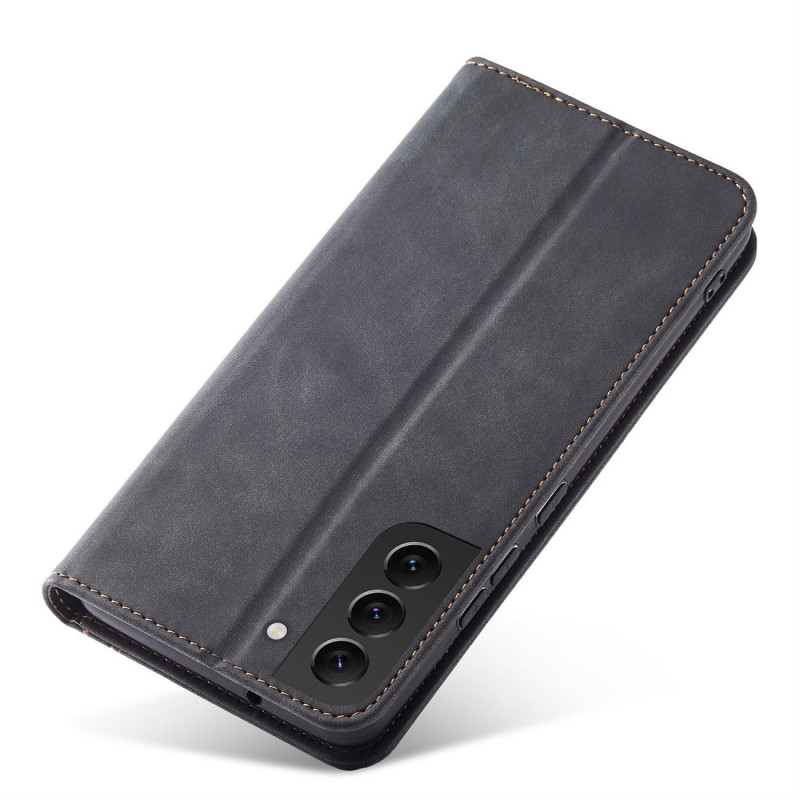 Magnetinis Fancy Dėklas, skirtas Samsung Galaxy S23+ dangtelis su atvartu, juodas piniginės stovas