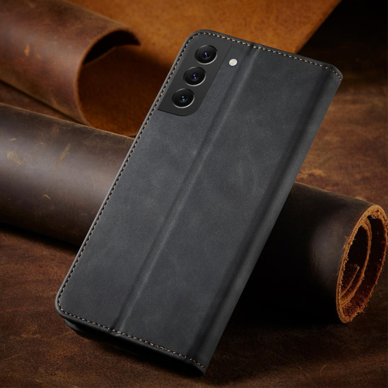 Magnetinis Fancy Dėklas, skirtas Samsung Galaxy S23+ dangtelis su atvartu, juodas piniginės stovas
