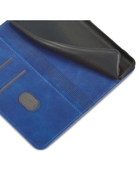 Magnetinis Fancy Dėklas, skirtas Samsung Galaxy S23+ dangtelis su atvartu, mėlynas piniginės stovas