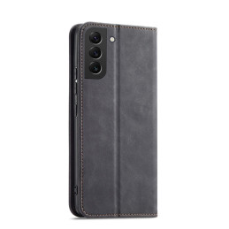Magnetinis Fancy Dėklas Samsung Galaxy S23 Ultra, atverčiamas dangtelis, piniginės stovas, juodas