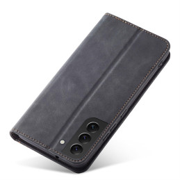 Magnetinis Fancy Dėklas Samsung Galaxy S23 Ultra, atverčiamas dangtelis, piniginės stovas, juodas