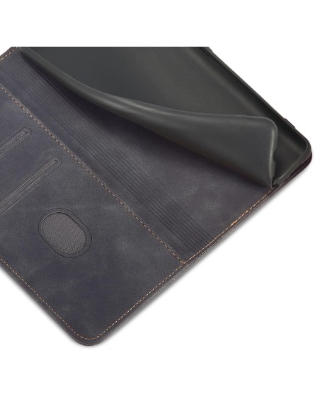 Magnetinis Fancy Dėklas Samsung Galaxy S23 Ultra, atverčiamas dangtelis, piniginės stovas, juodas