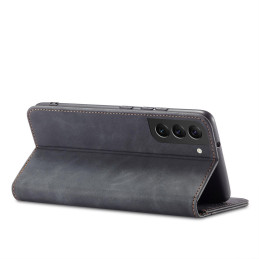 Magnetinis Fancy Dėklas Samsung Galaxy S23 Ultra, atverčiamas dangtelis, piniginės stovas, juodas