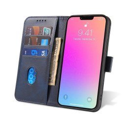 Magnetinis dėklas Samsung Galaxy S23 Ultra, atverčiamas dangtelis, piniginės stovas, mėlynas