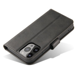 Magnetinis dėklas Vivo V25 dangtelis su atvartu, juodas piniginės stovas