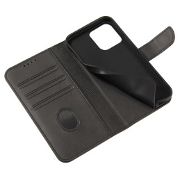 Magnetinis dėklas Vivo Y35 / Vivo Y22 / Vivo Y22s dangtelis su atvartu, juodas piniginės stovas