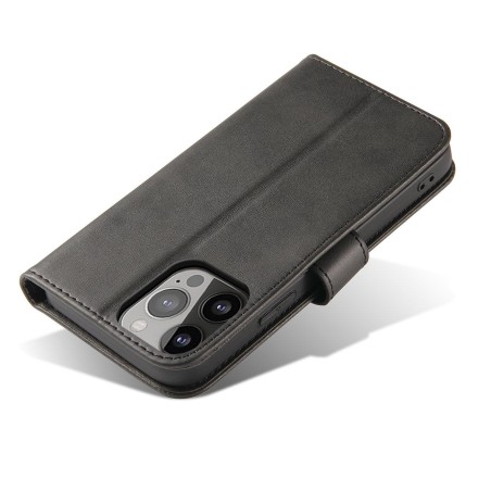 Magnetinis dėklas Oppo A17, dangtelis su atvartu, piniginės stovas, juodas