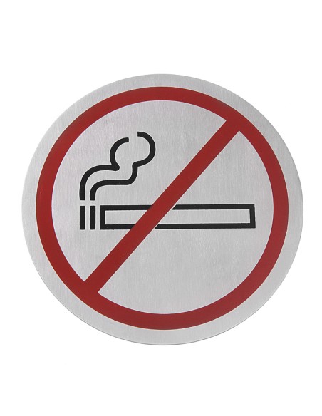 Lipnus informacinis ženklas NĖRA rūkyti nerūdijančio plieno sk. 75 mm - Hendi 663790